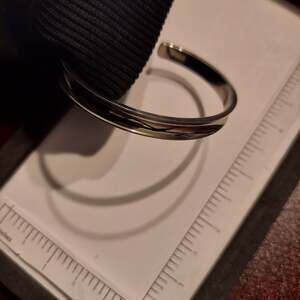 Ashley Bridget Silver Tone Inside Curved Bracelet